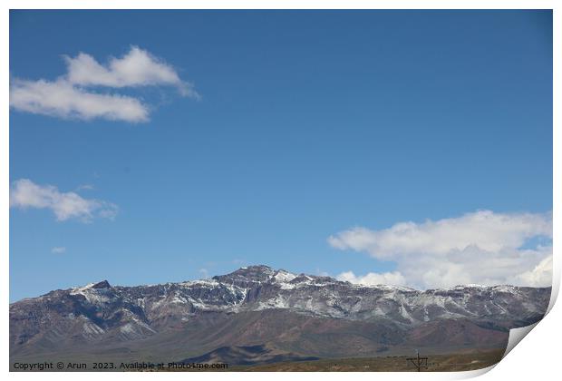 Nature along highway 89  from Salt Lake City Utah Print by Arun 