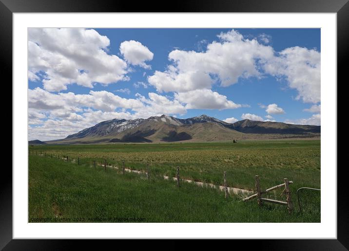 Nature along highway 89  from Salt Lake City Utah Framed Mounted Print by Arun 