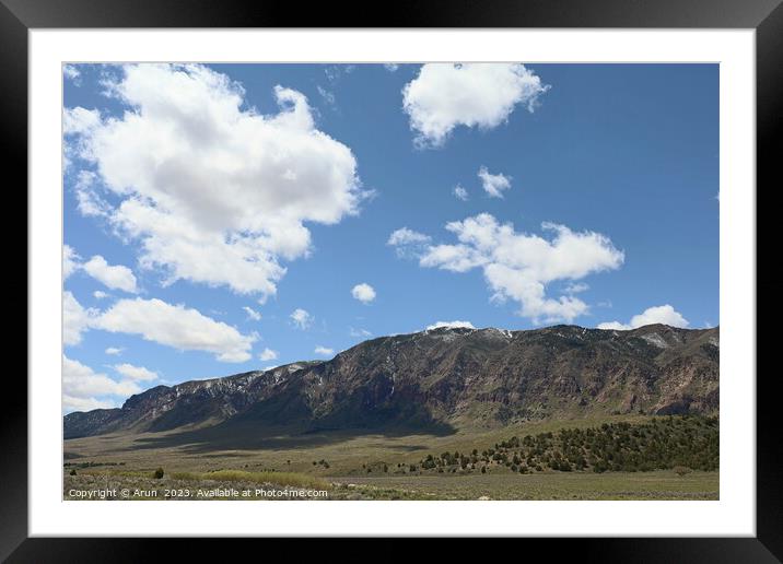 Nature along highway 89  from Salt Lake City Utah Framed Mounted Print by Arun 