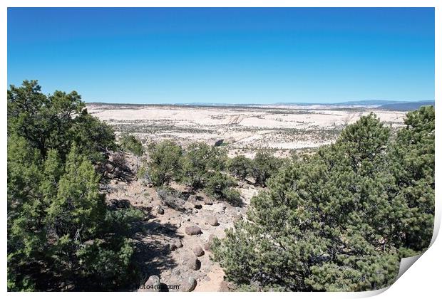 Aerial view of canyons and mountains along Highway 12 Utah Print by Arun 