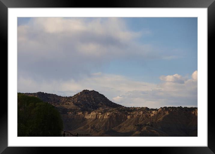 Canyons and mountains along Highway 12 Utah Framed Mounted Print by Arun 
