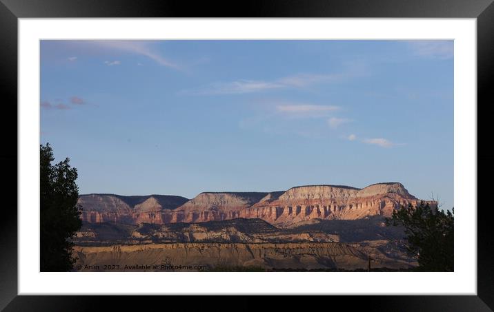 Canyons and mountains along Highway 12 Utah Framed Mounted Print by Arun 