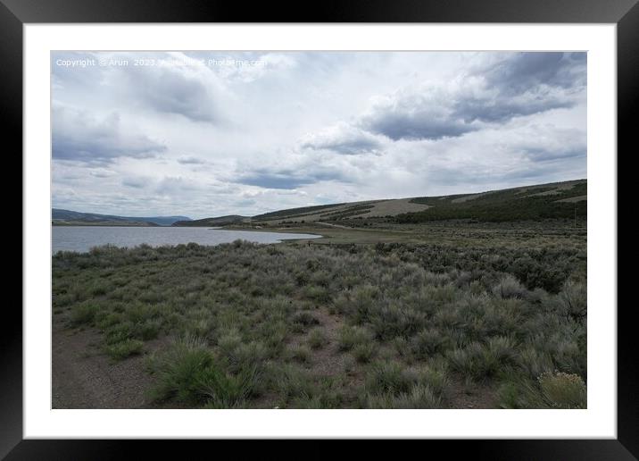 Marshes, sloughs and lakes at Koosharem, Utah Framed Mounted Print by Arun 