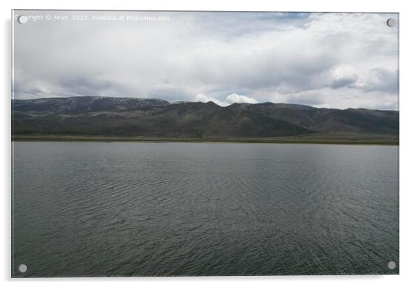 Marshes, sloughs and lakes at Koosharem, Utah Acrylic by Arun 