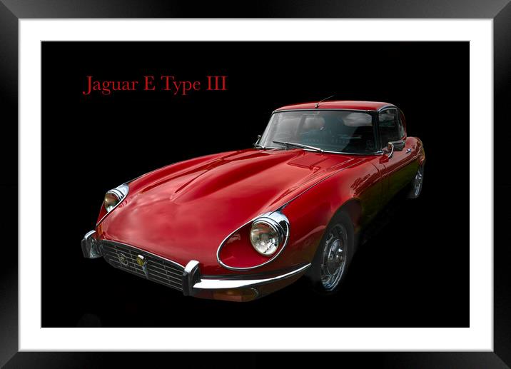 E Type Jaguar  Framed Mounted Print by Alison Chambers