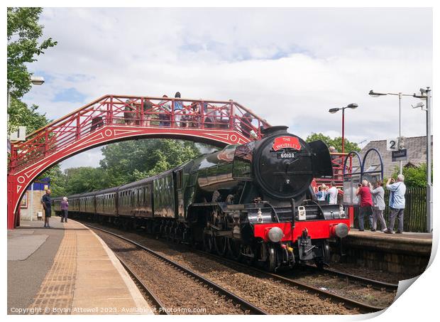 Flying Scotsman Stocksfield Print by Bryan Attewell