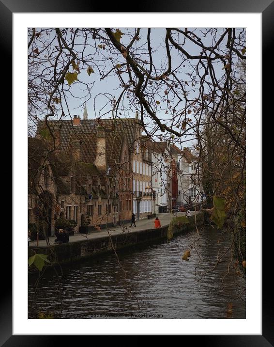 Bruges canals Framed Mounted Print by Charles Powell