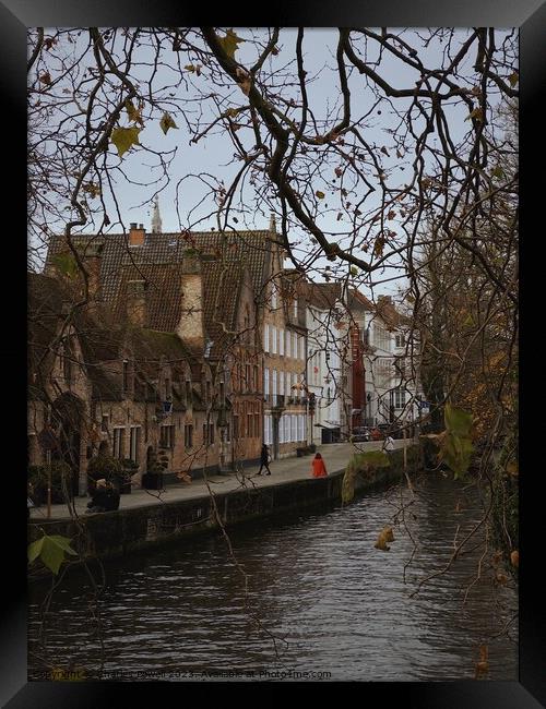 Bruges canals Framed Print by Charles Powell