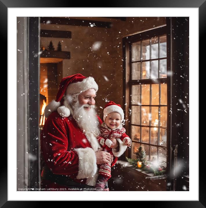 Santa Claus Framed Mounted Print by Graham Lathbury