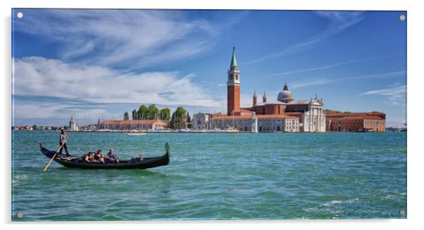 Gondola and Venice scene Acrylic by John Gilham