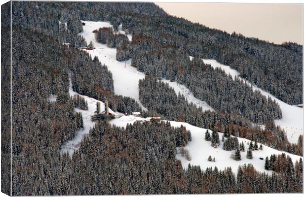 Montchavin Les Coches French Alps France Canvas Print by Andy Evans Photos