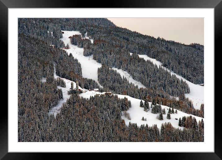 Montchavin Les Coches French Alps France Framed Mounted Print by Andy Evans Photos