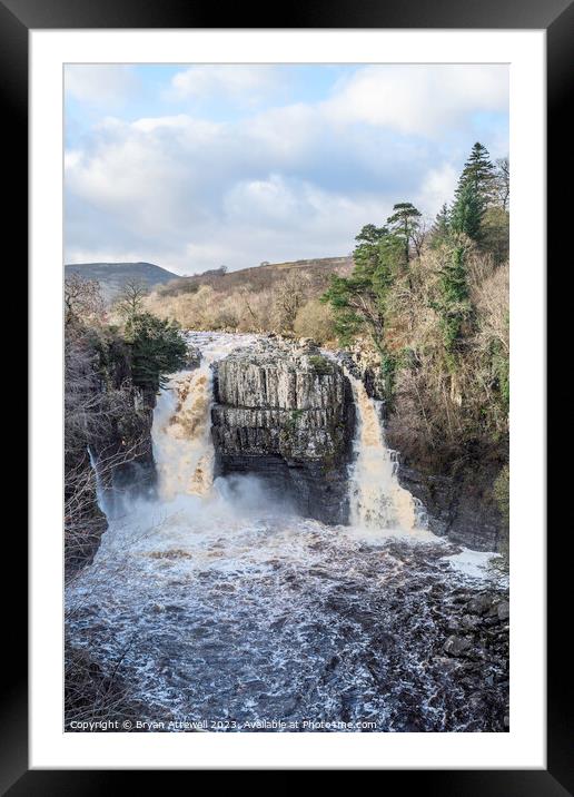 High Force waterfall Framed Mounted Print by Bryan Attewell