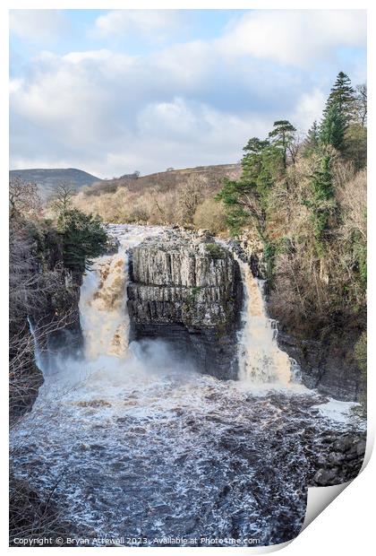 High Force waterfall Print by Bryan Attewell