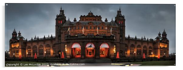 Kelvingrove Museum Glasgow Building  Acrylic by Les McLuckie