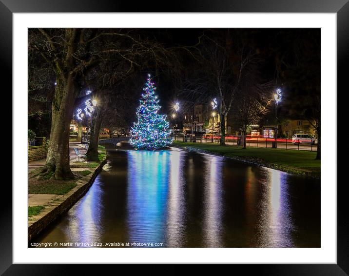 Reflections of a Christmas tree Framed Mounted Print by Martin fenton