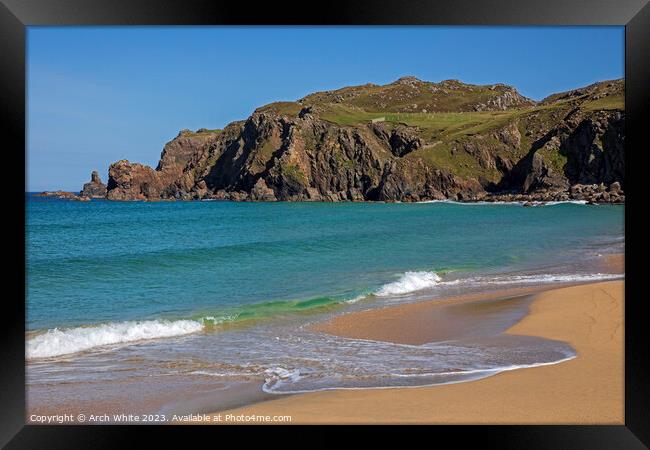 Dalmore Beach, Isle of Lewis, Outer Hebrides, Scot Framed Print by Arch White