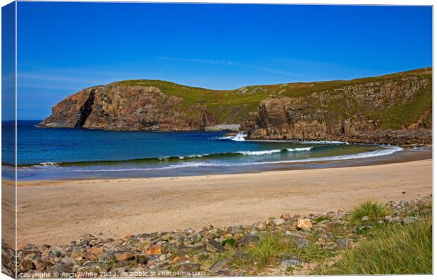 Dalbeg, Beach, Isle of Lewis, Outer Hebrides,  Canvas Print by Arch White