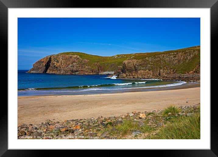 Dalbeg, Beach, Isle of Lewis, Outer Hebrides,  Framed Mounted Print by Arch White