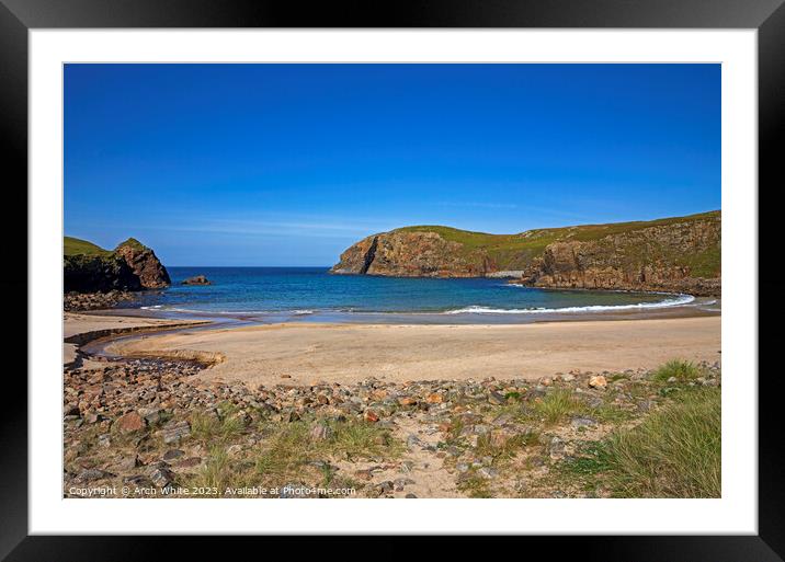 Dalbeg Beach, Isle of Lewis, Outer Hebrides, Framed Mounted Print by Arch White