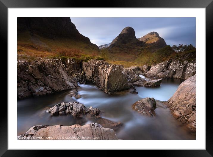 River coe 's' bends Glencoe 1001 Framed Mounted Print by PHILIP CHALK