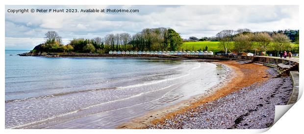 The Beach At Broadsands South Devon Print by Peter F Hunt