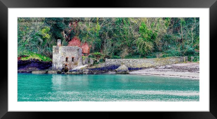 The Old Bathing House At Elberry Cove Framed Mounted Print by Peter F Hunt