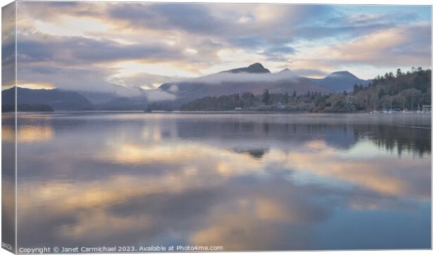 Catbells Summit Appears! Canvas Print by Janet Carmichael