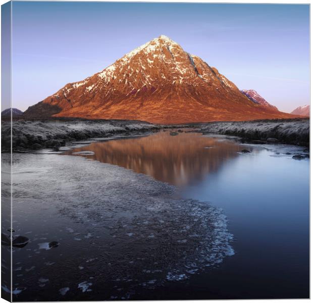 Buachaille Etive Mor at Sunrise  Canvas Print by Anthony McGeever