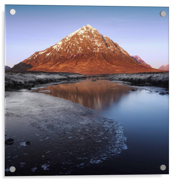 Buachaille Etive Mor at Sunrise  Acrylic by Anthony McGeever