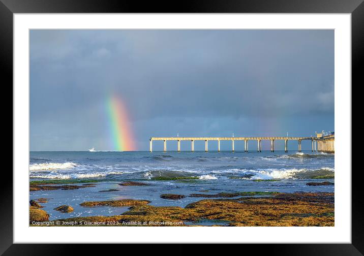 Pot Of Gold - Ocean Beach Pier Framed Mounted Print by Joseph S Giacalone