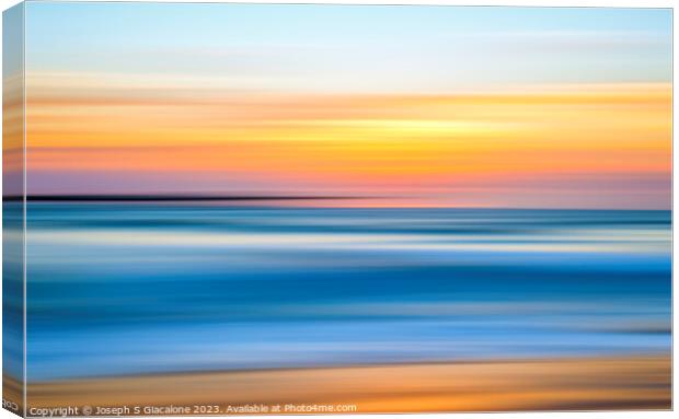 A Pacific Ocean Sunset Abstract Canvas Print by Joseph S Giacalone