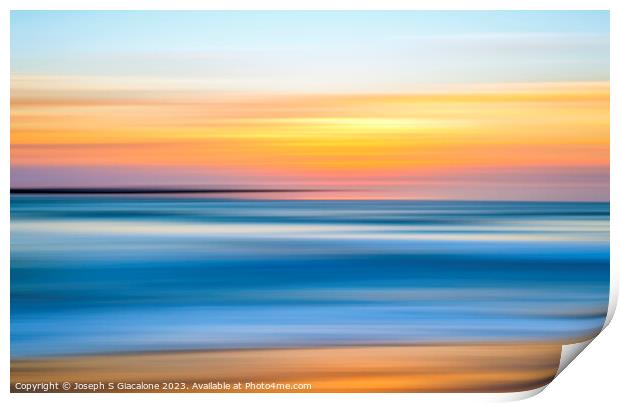 A Pacific Ocean Sunset Abstract Print by Joseph S Giacalone