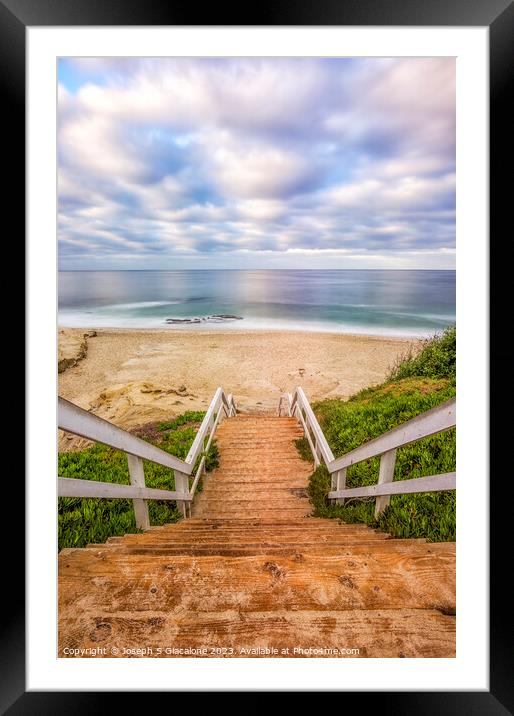 Let's Go Down To Windansea Framed Mounted Print by Joseph S Giacalone