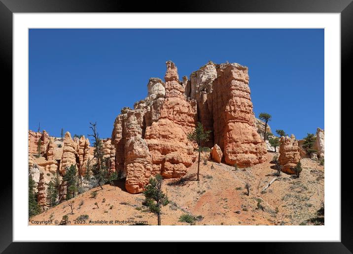 Mossy cave and waterall Framed Mounted Print by Arun 