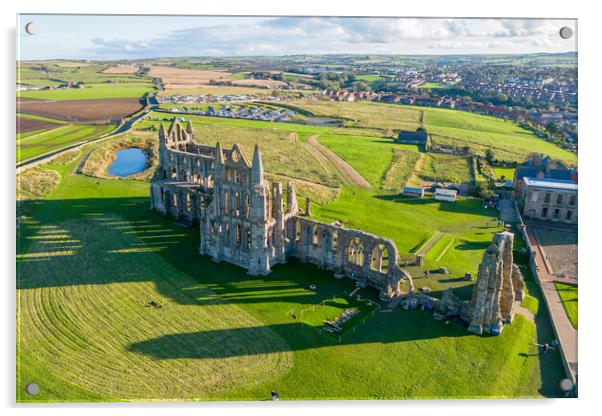 Whitby Abbey by Drone Acrylic by Apollo Aerial Photography
