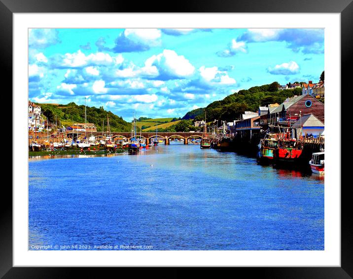 East Looe River, Cornwall. Framed Mounted Print by john hill