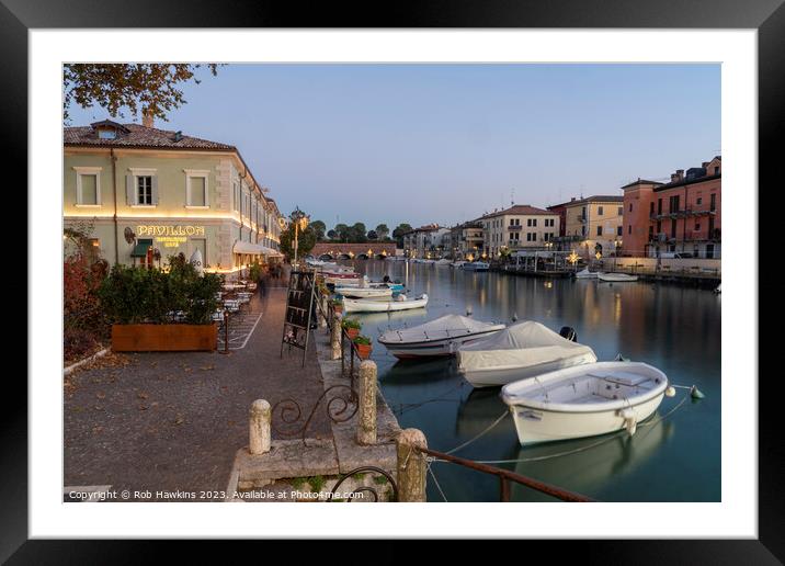 Canale di Mezzo dusk  Framed Mounted Print by Rob Hawkins
