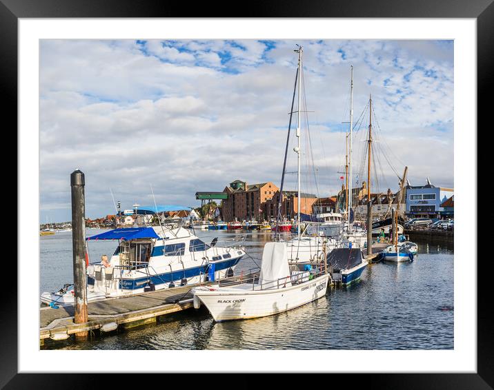 Boats in Wells next the Sea harbour Framed Mounted Print by Jason Wells