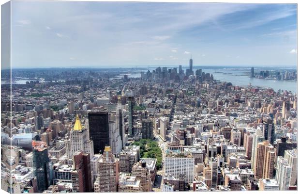 Downtown Manhattan from the Empire State Building Canvas Print by Alan Matkin