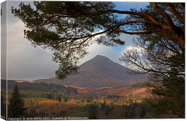 Goat Fell mountain, Isle of Arran, North Ayrshire, Canvas Print by Arch White