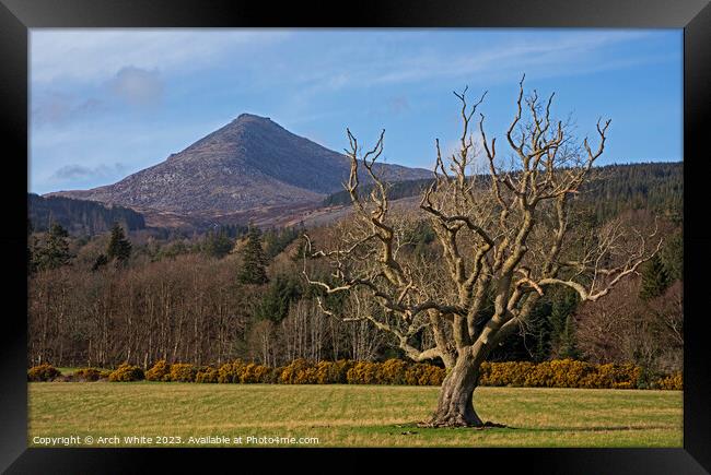 Goat Fell Mountain, Isle of Arran, North Ayrshire, Framed Print by Arch White