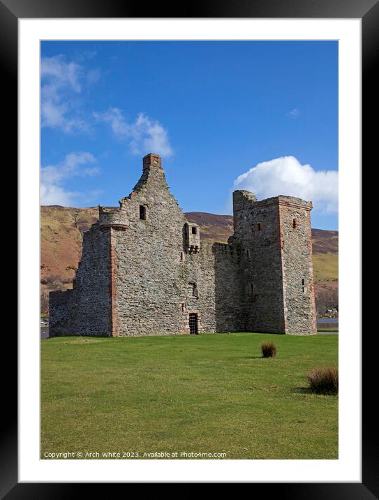 Lochranza Castle, Isle of Arran, North Ayrshire, S Framed Mounted Print by Arch White