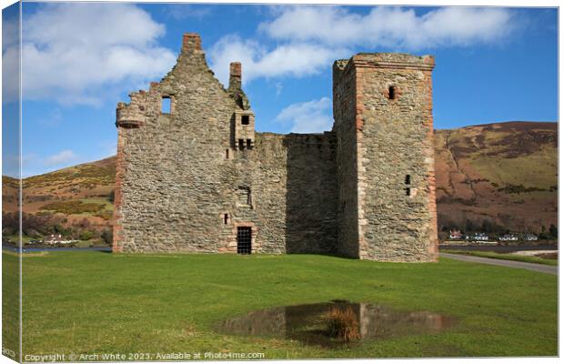 Lochranza Castle, Isle of Arran, North Ayrshire, S Canvas Print by Arch White