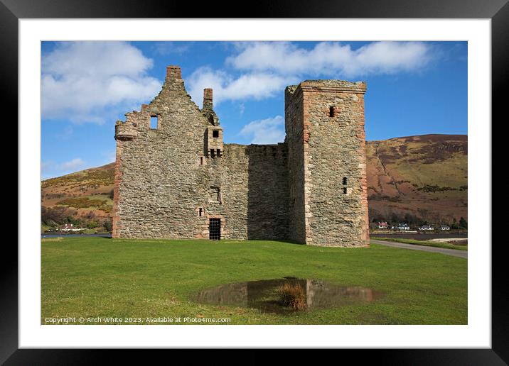 Lochranza Castle, Isle of Arran, North Ayrshire, S Framed Mounted Print by Arch White