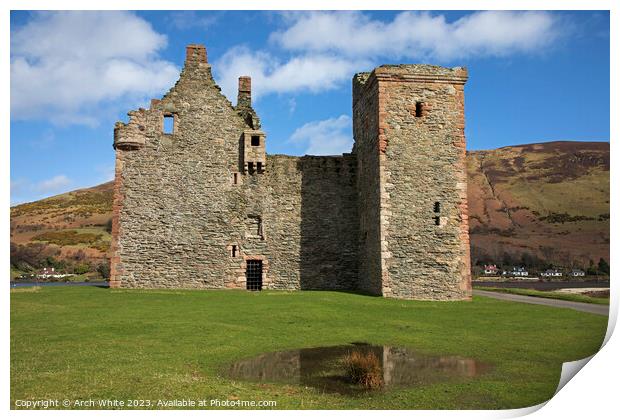 Lochranza Castle, Isle of Arran, North Ayrshire, S Print by Arch White
