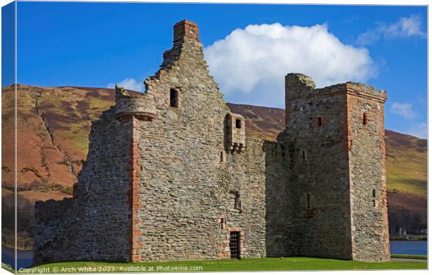 Lochranza Castle, Isle of Arran, North Ayrshire, S Canvas Print by Arch White