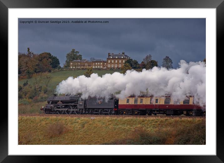 The Sherwood Forester heads off into the distance  Framed Mounted Print by Duncan Savidge