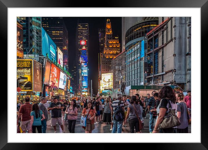 Times square "ball drop"  Framed Mounted Print by Alan Matkin