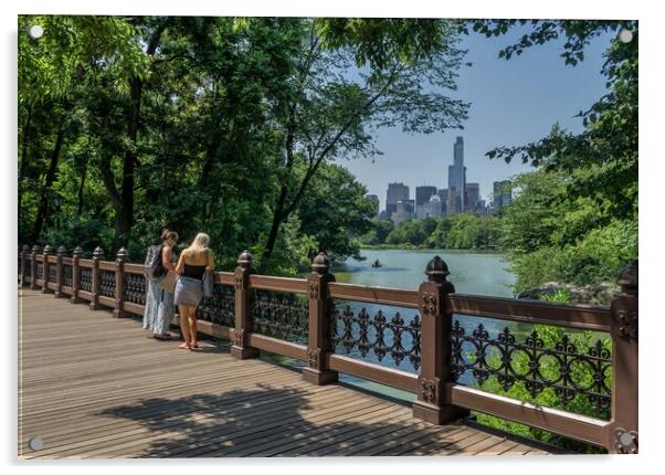 New York City Central Park Acrylic by Alan Matkin